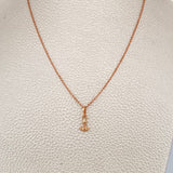 Set Cadena y Dije Aro Seguido + Ancla 2.1gr / 49.5cm / 0.65mm Oro Rosa 18K (Oferta) %