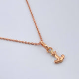 Set Cadena y Dije Aro Seguido + Ancla 2.1gr / 49.5cm / 0.65mm Oro Rosa 18K (Oferta) %