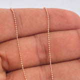 Set Cadena y Dije Militar + Cruz 3.55gr / 50cm / 1mm Oro Rosa 18K (Oferta) %