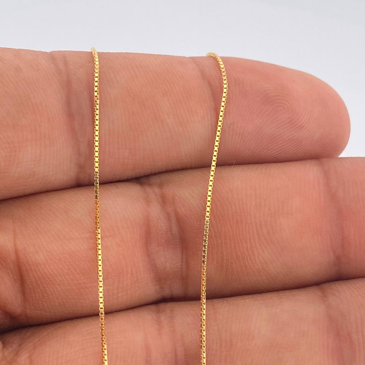 Set Cadena y Dije Veneciana + Fe 2.6gr / 46.8cm / 1mm Oro Amarillo 18K (Oferta) %