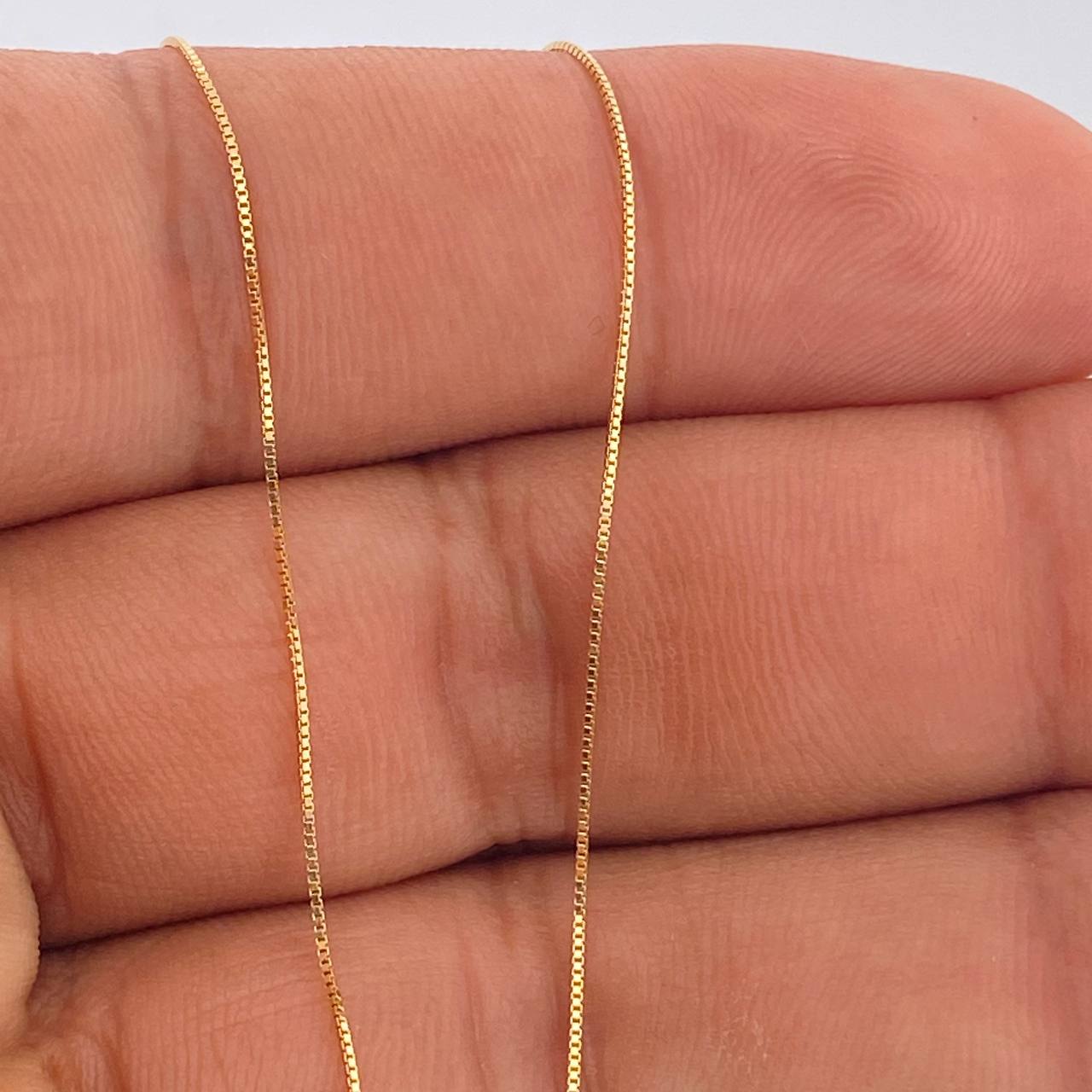Set Cadena y Dije Veneciana + Flor 2.05gr / 40cm / 1mm Oro Amarillo 18K (Oferta) %