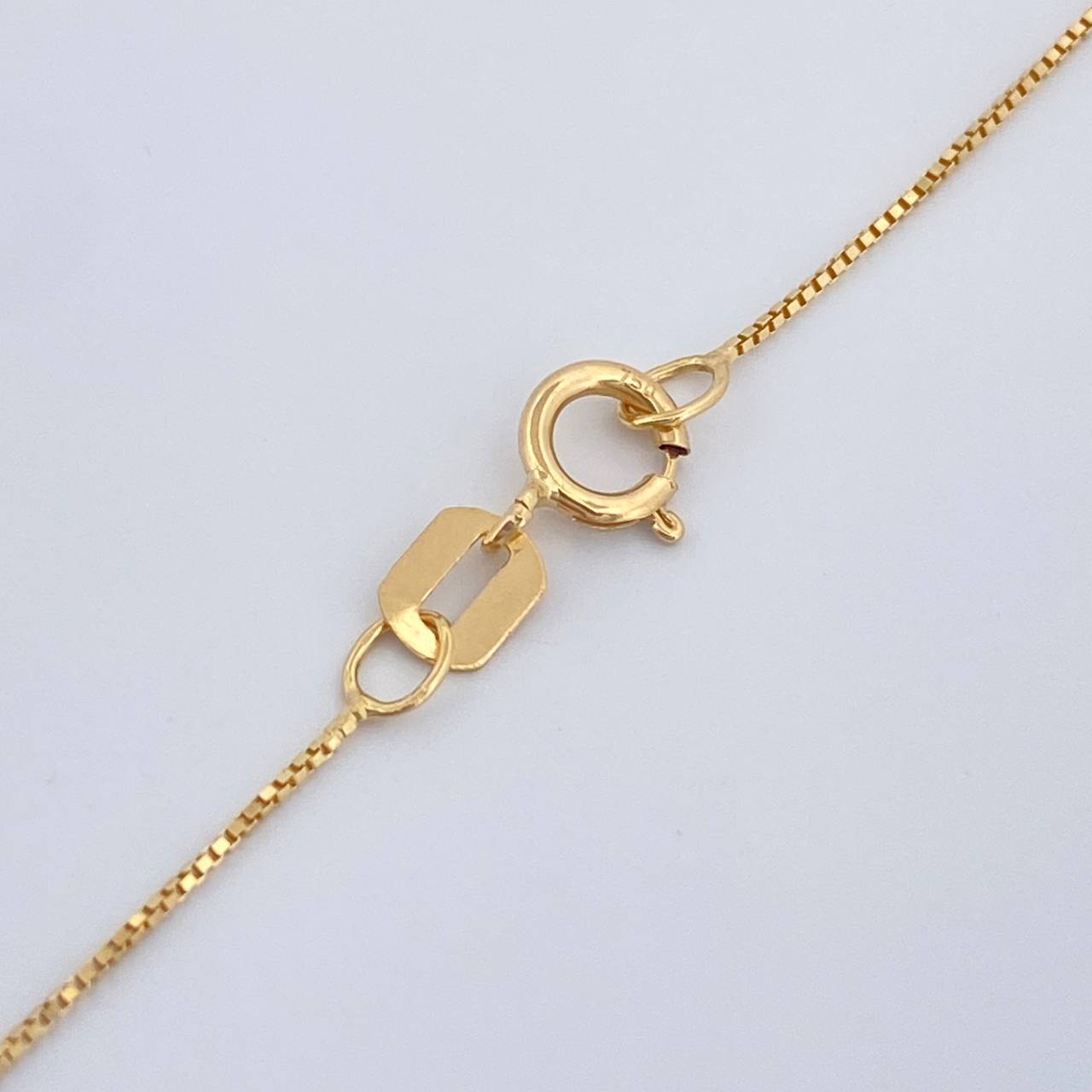 Set Cadena y Dije Veneciana + Cruz Clavo 2.6gr / 46.8cm / 1mm Oro Amarillo 18K (Oferta) %