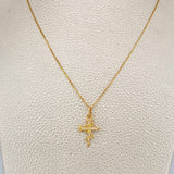 Set Cadena y Dije Veneciana + Cruz Clavo 2.6gr / 46.8cm / 1mm Oro Amarillo 18K (Oferta) %