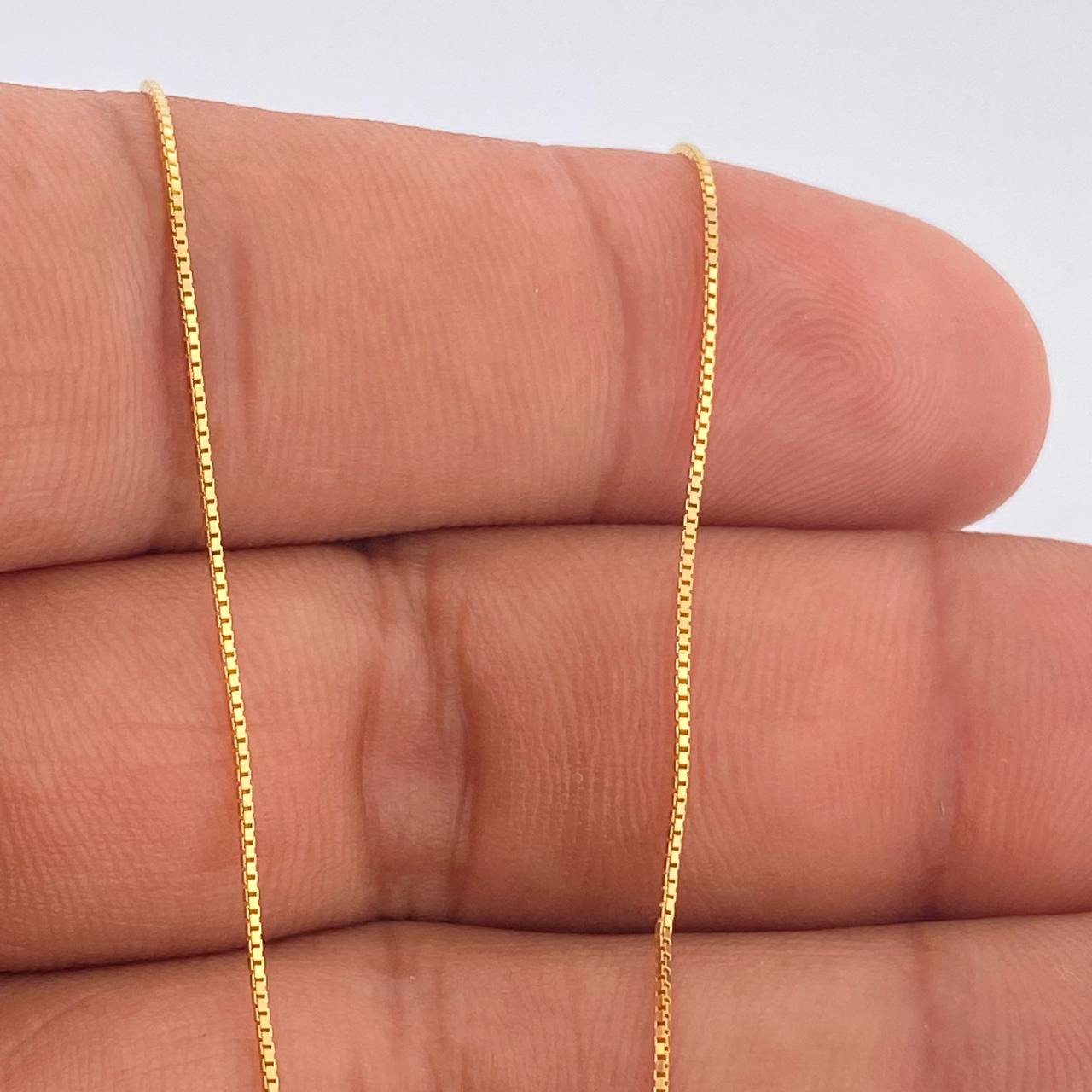 Set Cadena y Dije Veneciana + Cruz Clavo 2.6gr / 46.8cm / 1mm Oro Amarillo 18K (Oferta) %