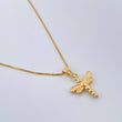 Set Cadena y Dije Veneciana + Libelula 2.3gr / 46.7cm / 1mm Oro Amarillo 18K (Oferta) %