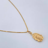 Set Cadena y Dije Veneciana+ Virgen De Guadalupe 2.3gr / 47cm / 1mm Oro Amarillo 18K (Oferta) %