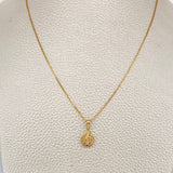 Set Cadena y Dije Veneciana + San Benito 1.65gr / 45.8cm / 1mm Oro Amarillo 18K (Oferta) %