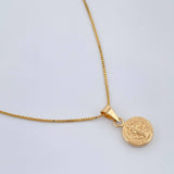 Set Cadena y Dije Veneciana + San Benito 1.65gr / 45.8cm / 1mm Oro Amarillo 18K (Oferta) %
