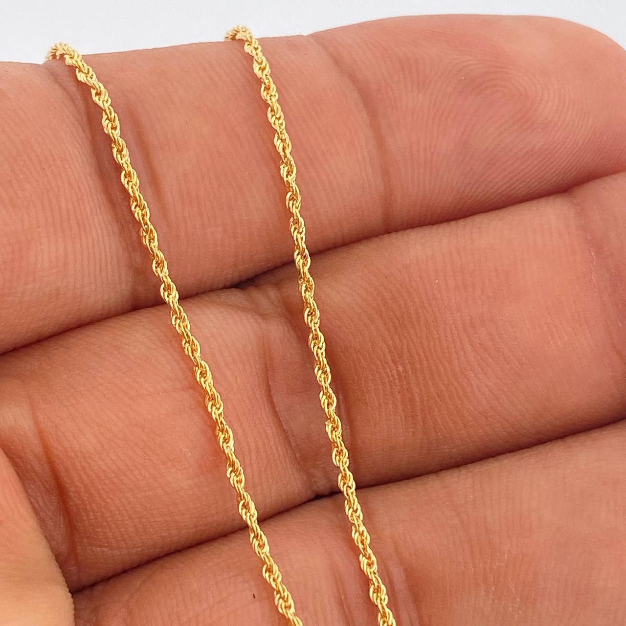 Set Cadena y Dije Lazo + Virgen De Guadalupe 1.5gr / 44.5cm / 1mm Oro Amarillo 18K (Oferta) %
