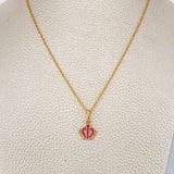 Set Cadena y Dije Lazo + Corona 1.6gr / 45cm / 1mm Oro Amarillo 18K (Oferta) %