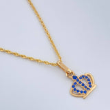 Set Cadena y Dije Lazo + Corona 1.65gr / 45cm / 1mm Oro Amarillo 18K (Oferta) %