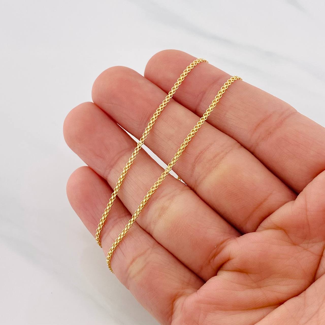 Cadena China 3.35g / 60cm / 1.5mm Oro Amarillo 18K
