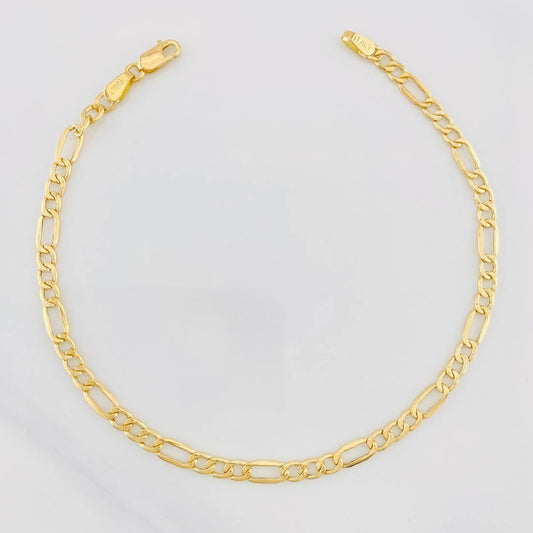 Pulso Figaro 2.35g / 20cm / 3.5mm Oro Amarillo 18K
