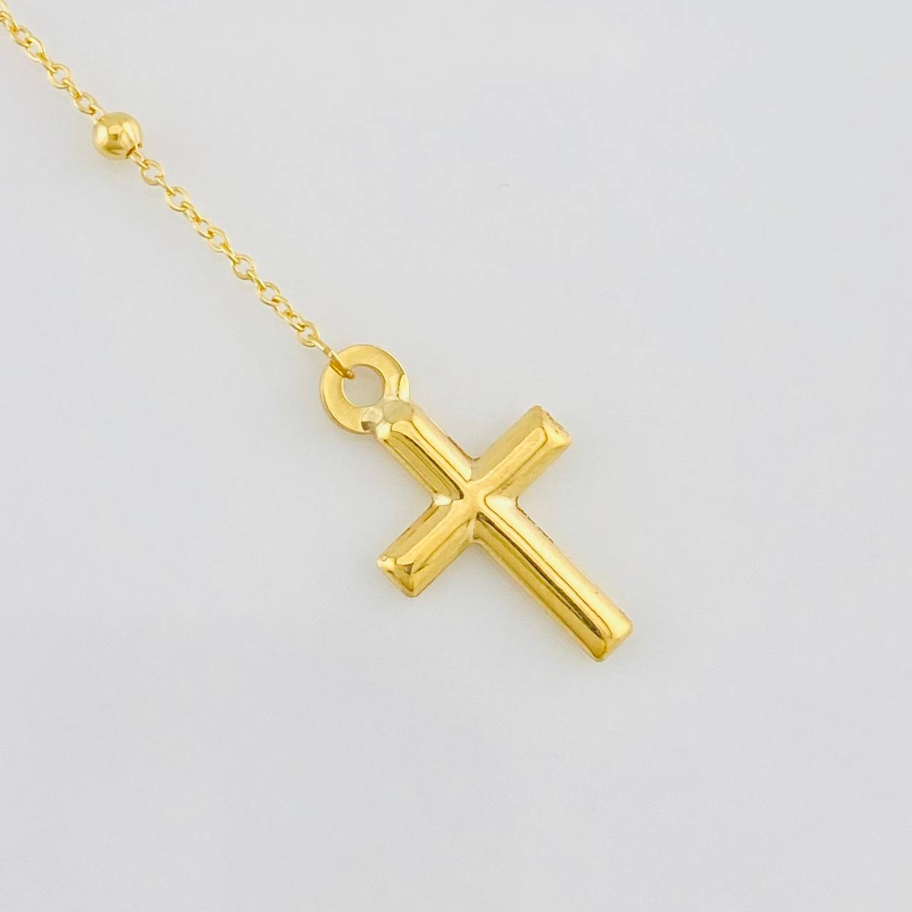Rosario Aro Seguido Virgen Milagrosa 2.65g / 50cm / 3.2mm Oro Amarillo 18K