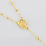 Rosario Aro Seguido Virgen Milagrosa 2.65g / 50cm / 3.2mm Oro Amarillo 18K