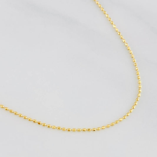 Cadena Militar 1.4g / 45cm / 0.8mm Oro Amarillo 18K