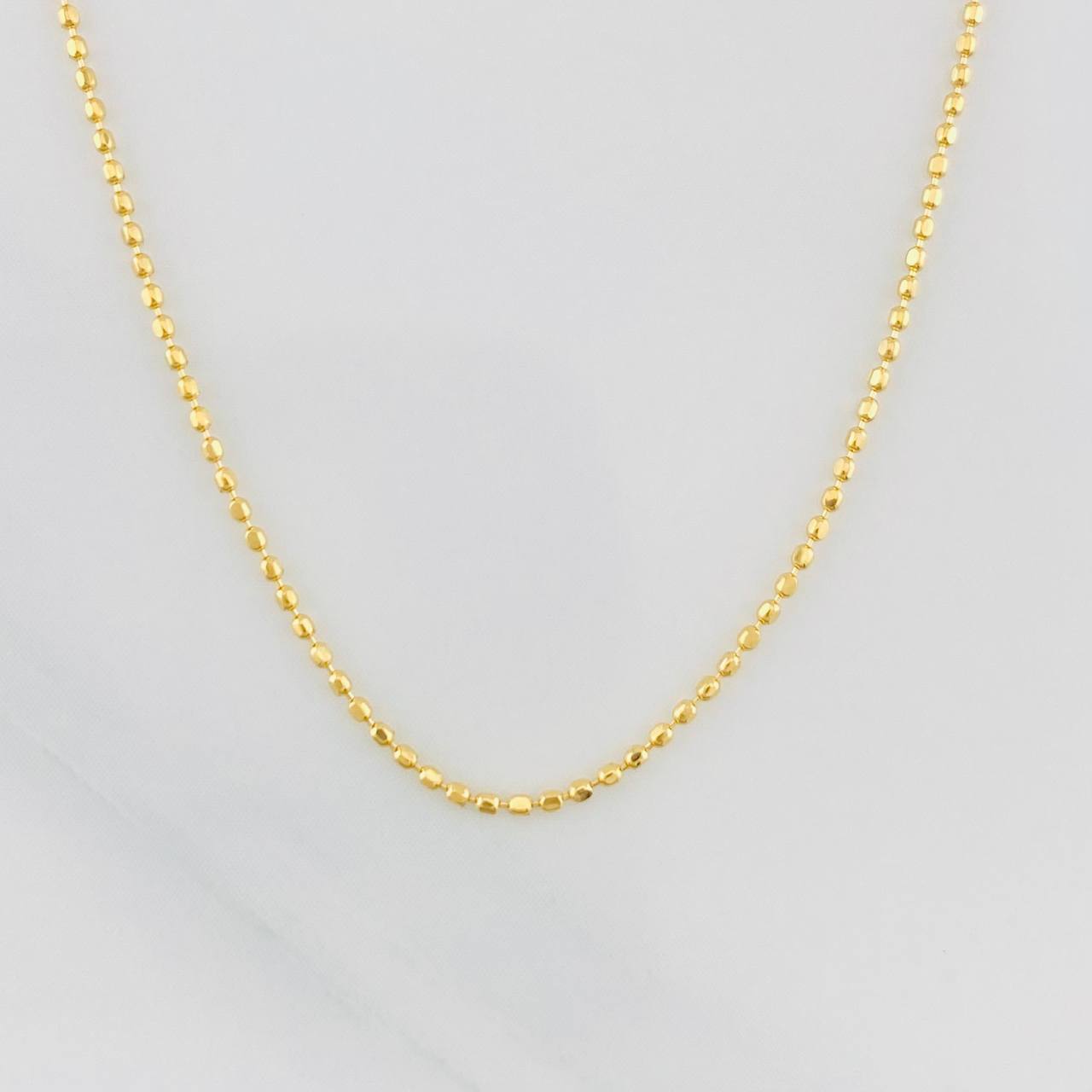 Cadena Militar 1.4g / 45cm / 0.8mm Oro Amarillo 18K