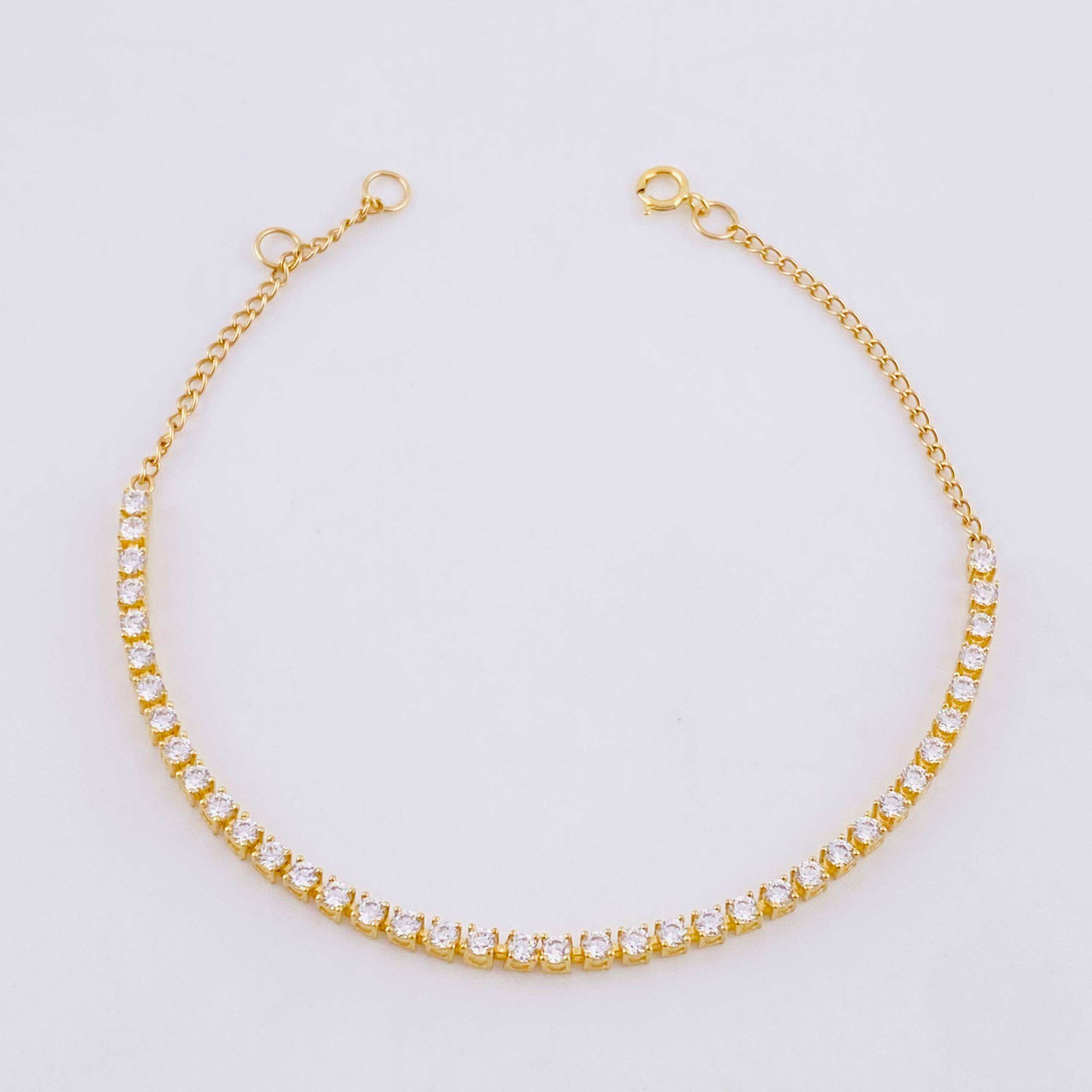 Pulso Tenis 3.3g / 18.5cm / 2.1mm Oro Amarillo 18K