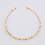 Pulso Modulable Tenis 3.35g / 18.8cm - 17.1cm / 2.1mm Oro Amarillo 18K