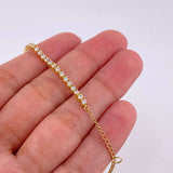 Pulso Tenis 2.85g / 17.7cm / 2mm Oro Amarillo 18K