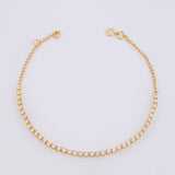 Pulso Modulable Tenis 2.6g / 17.8cm - 16.5cm / 2mm Oro Amarillo 18K