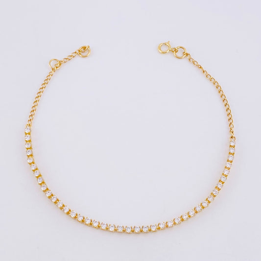 Pulso Tenis 2.2g / 18cm / 1.8mm Oro Amarillo 18K