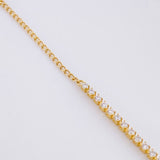Pulso Modulable Tenis 2.6g / 17.8cm - 16.5cm / 2mm Oro Amarillo 18K
