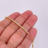 Pulso Modulable Tenis 2.6g / 17.8cm - 16.5cm / 2mm Oro Amarillo 18K