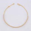 Pulso Modulable Tenis 2.85g / 20cm - 18.4cm / 1.9mm Oro Amarillo 18K