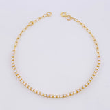 Pulso Modulable Tenis 2.85g / 20cm - 18.4cm / 1.9mm Oro Amarillo 18K