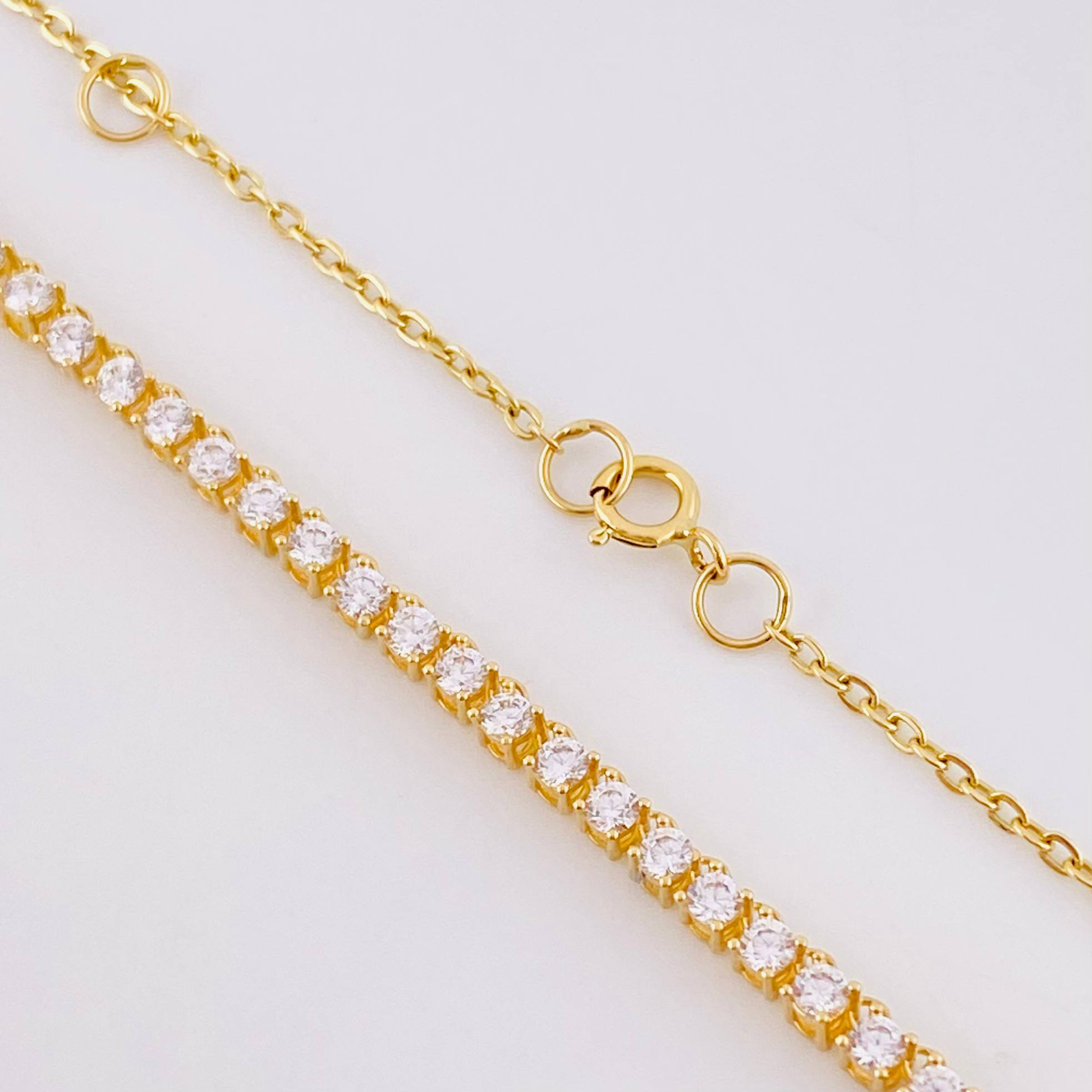 Cadena Tenis 6.45g / 45cm / 2.8mm Oro Amarillo 18K