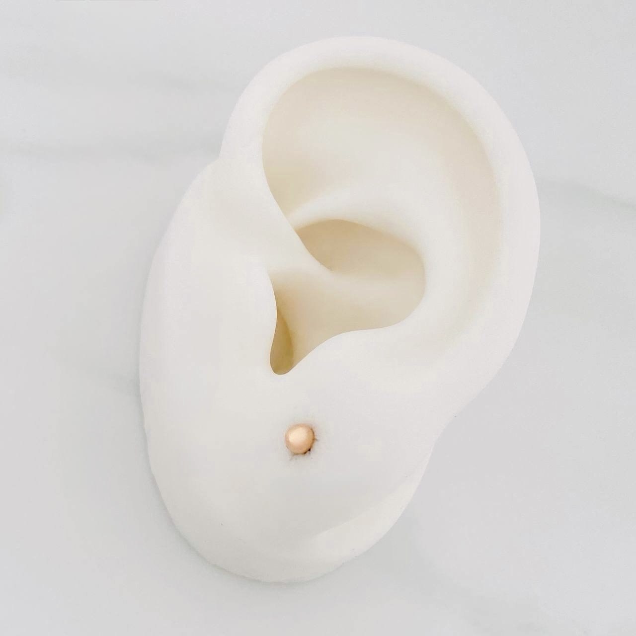 Topos Bola Lisa 0.45g / 4mm Oro Rosa 18K