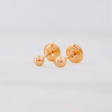 Topos Bola Lisa 0.4g / 4mm Oro Rosa 18K