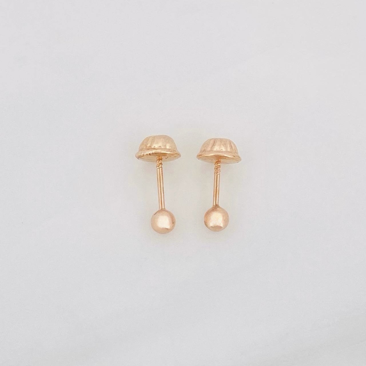 Topos Bola Lisa 0.45g / 4mm Oro Rosa 18K