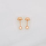 Topos Bola Lisa 0.45g / 4mm Oro Rosa 18K