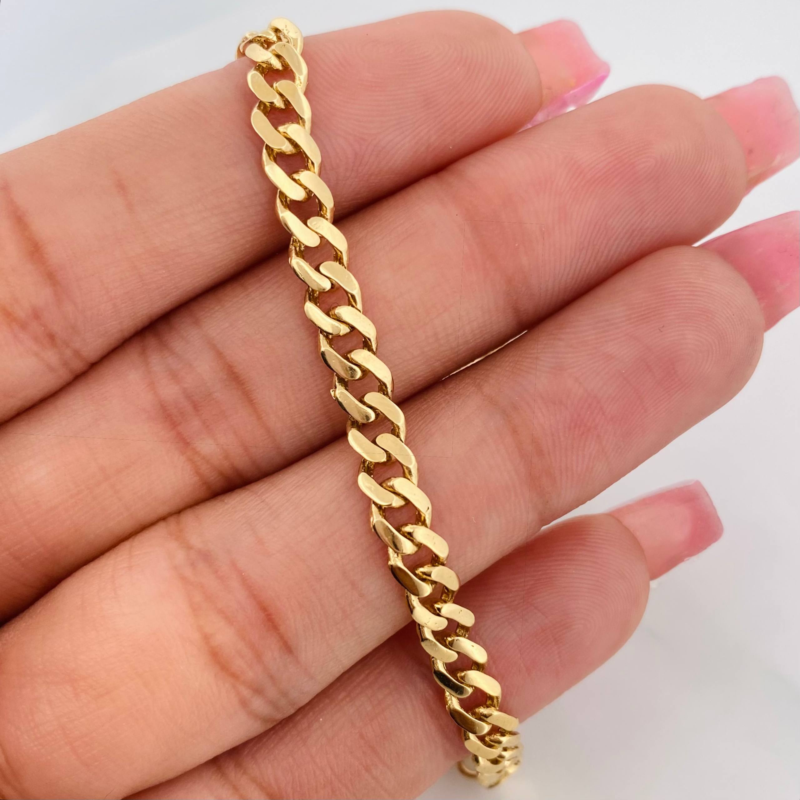 Pulso Cubano 5.6g / 20.6cm / 5.04mm Oro Amarillo 18K