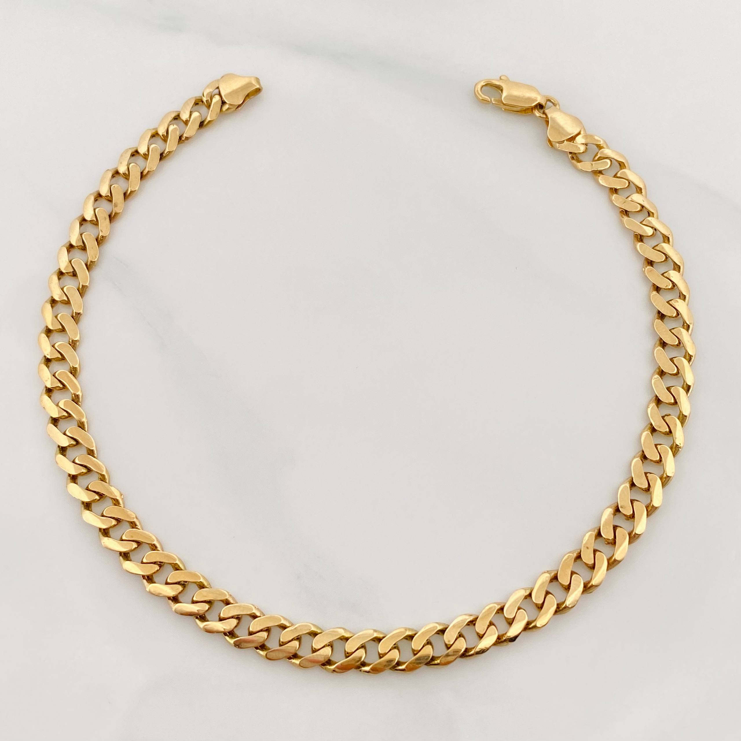 Pulso Cubano 5.8g / 21.1cm / 5.07mm Oro Amarillo 18K
