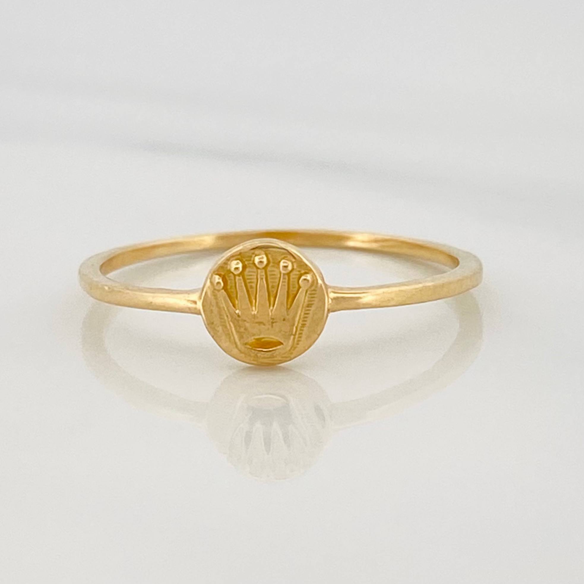 Anillo Corona 1.2g / T7 Oro Amarillo 18K