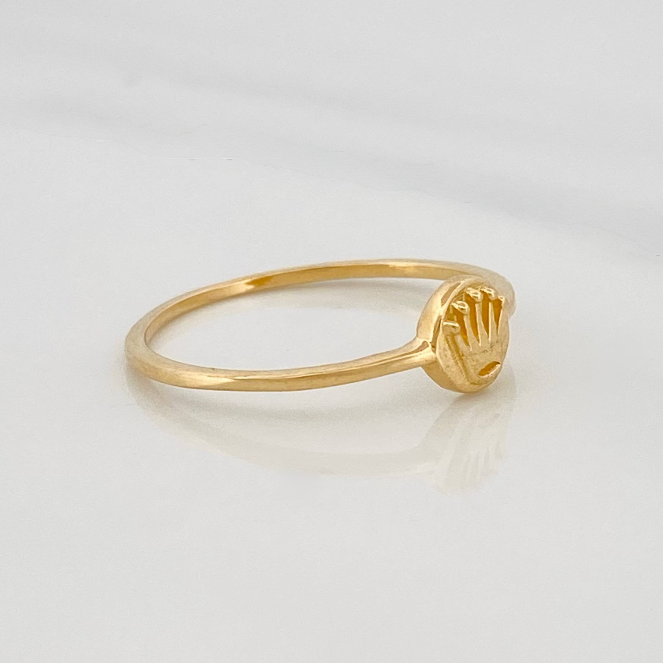 Anillo Corona 1.2g / T7 Oro Amarillo 18K