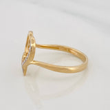Anillo Corazon 2.15g / T5 1/2 Dos Oros Amarillo Blanco 18K