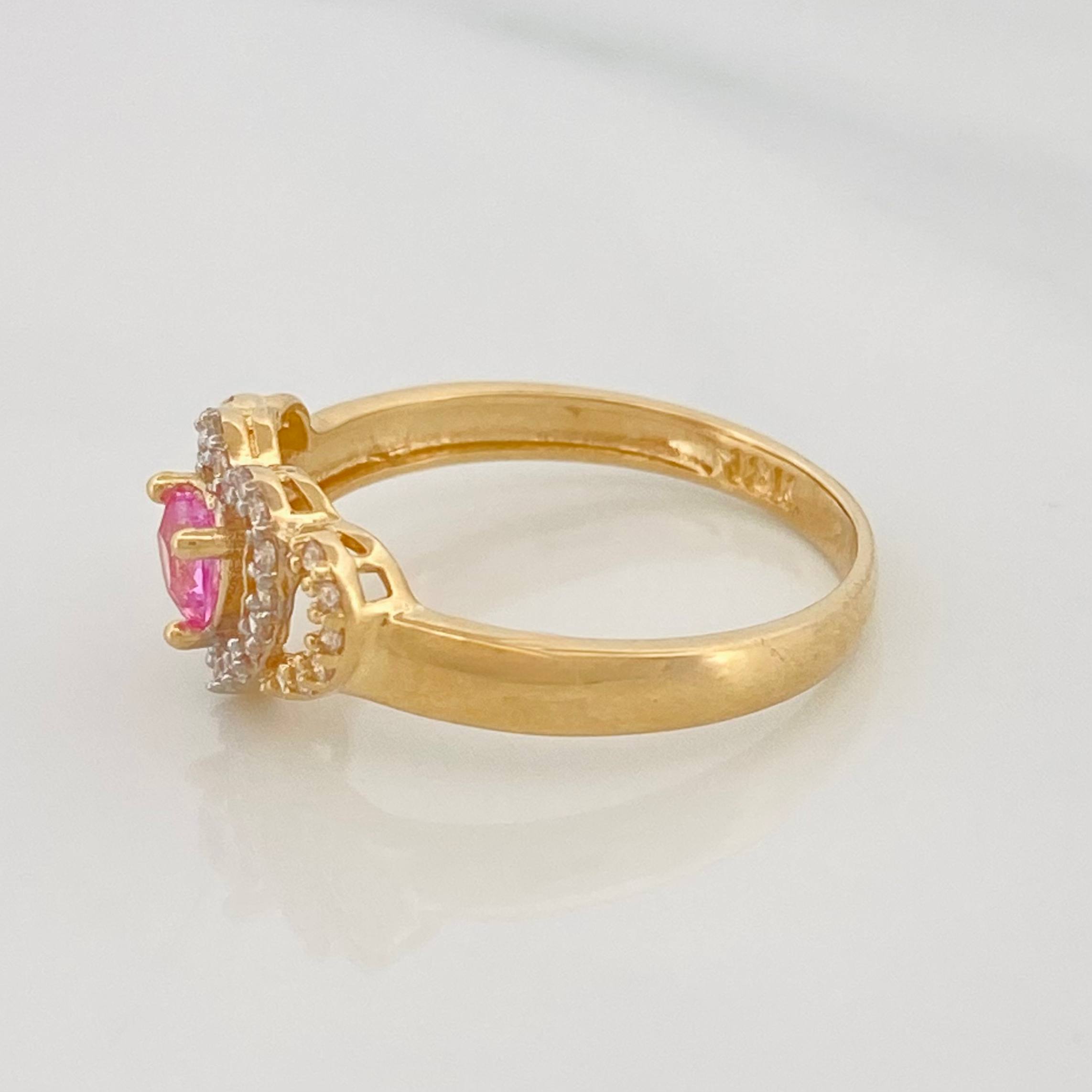 Anillo Corazon 2.3g / T6 1/2 Oro Amarillo 18K