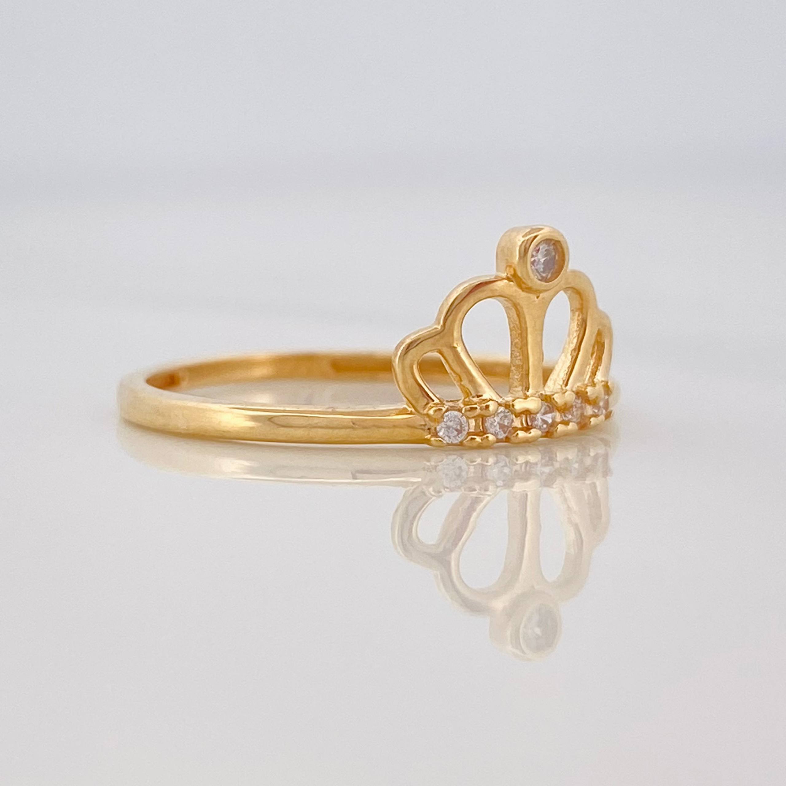 Anillo Corona 1.2g / T6 1/2 Oro Amarillo 18K
