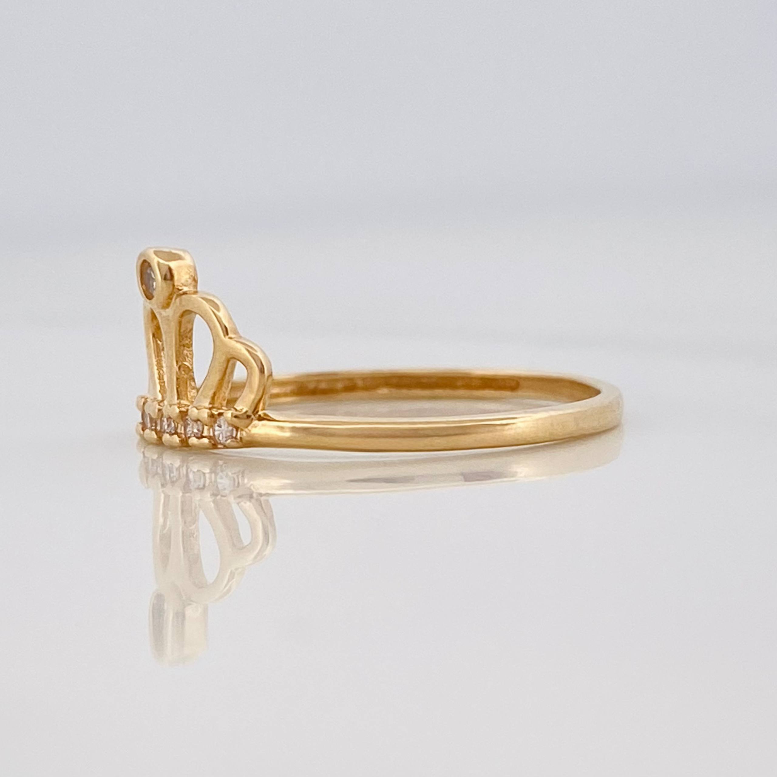 Anillo Corona 1.2g / T5 1/2 Oro Amarillo 18K