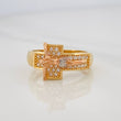 Anillo Cruz Cristo 4.95g / T9 Tres Oros 18K