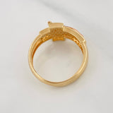 Anillo Cruz Cristo 4.95g / T9 Tres Oros 18K