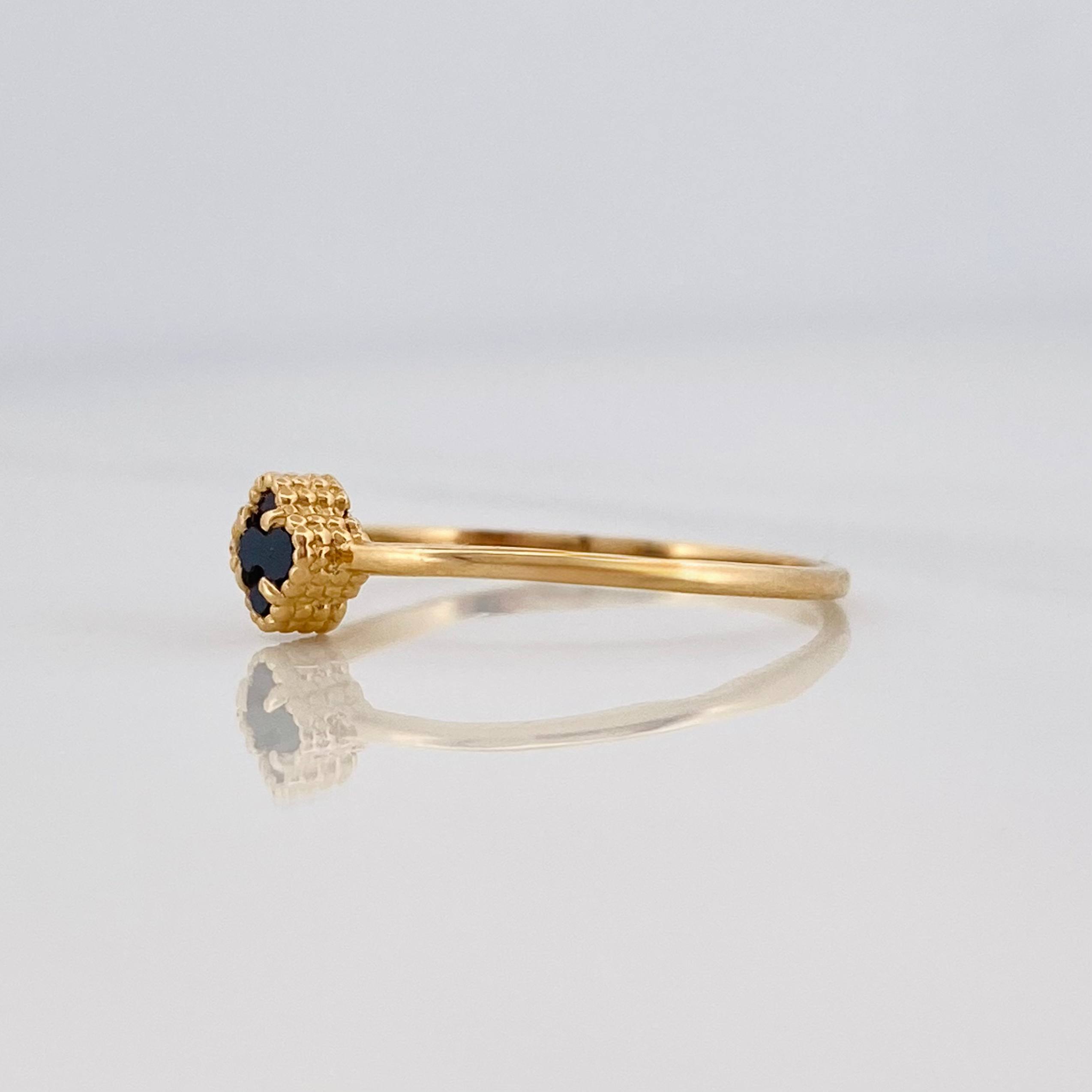 Anillo Trebol 1.25g / T7 3/4 Oro Amarillo 18K