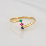 Anillo Semaforo 1.2g / T7 Oro Amarillo 18K