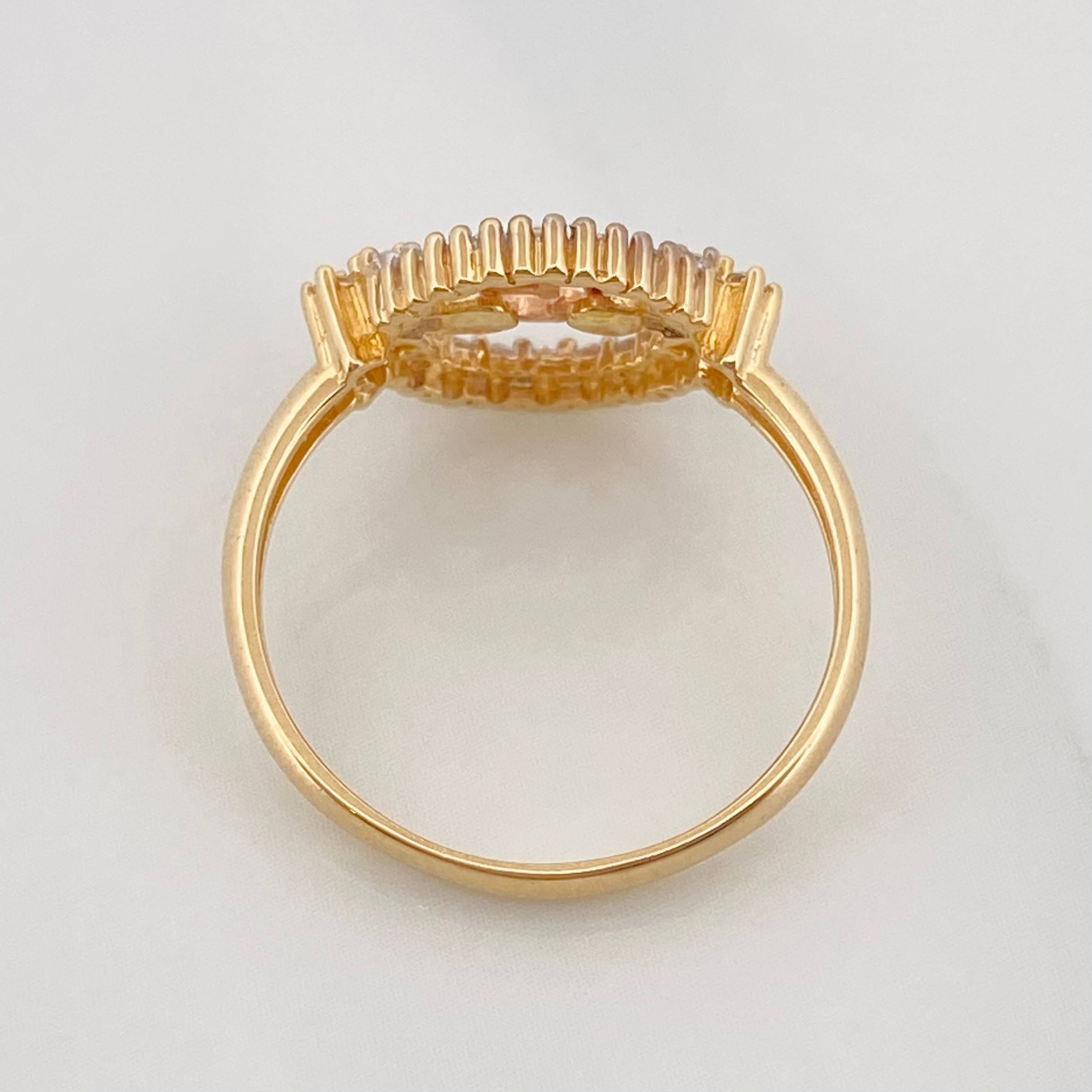 Anillo 15s Circulo 2.75g / T6 1/2 Tres Oros 18K