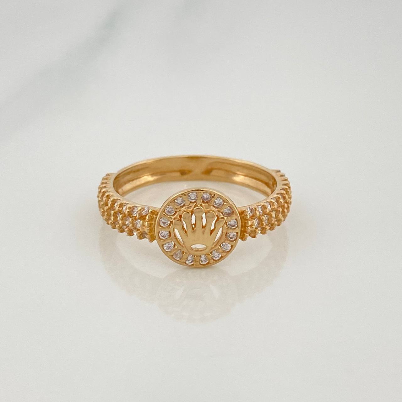 Anillo Corona 2.4 g / T6 1/4 Oro Amarillo 18K