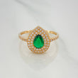 Anillo Halo Gota 2.65 g / T8 1/2 Oro Amarillo 18K